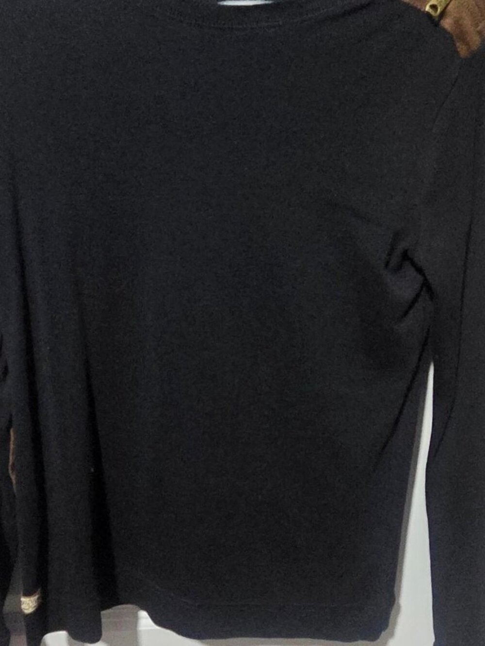 Ralph Lauren black long sleeve shirt with brown elbow patches #preppy #polo